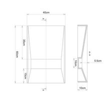 Vasque rectangulaire SANTA 60 x 40 cm finition blanc mat sans trop plein Réf. NS-4009