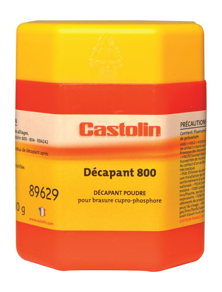 Décapant 800 pour brasure cupro-phospore poudre rose en pot de 200g Réf. 8000200P