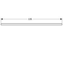 Plan de lavabo Geberit ONE, découpe double, pour lavabo à poser en forme de vasque: B=135cm, H=3cm, T=47cm, chêne / mélamine structuré bois