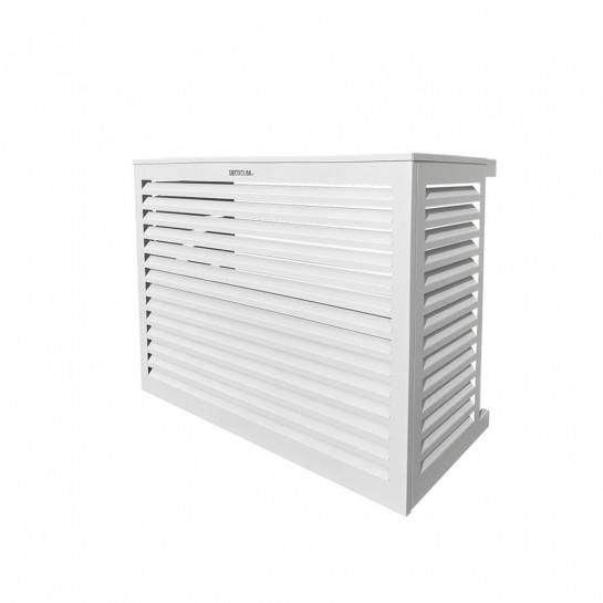 Cache clim en aluminium blanc ral 9010  réf : DECOCLIM-23AL9010