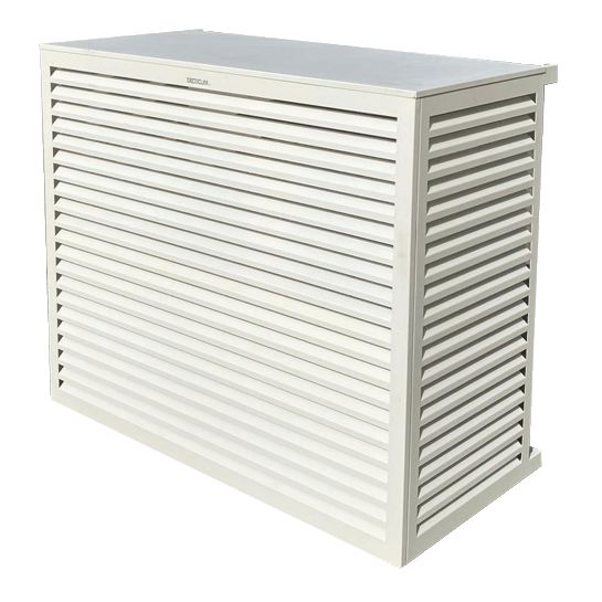 Cache clim en aluminium blanc ral 9010 - XL  réf : DECOCLIM-23AXL9010