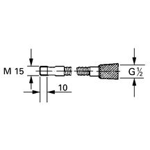 Flexible de douchette, 1,50 m, extractible pour évier, M15 / 15 x 21, réf. 46092000