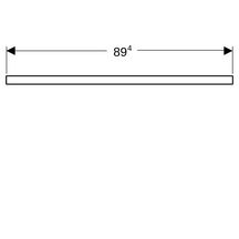 Plan de lavabo Geberit ONE, découpe à gauche, pour lavabo à poser: B=90cm, H=3cm, T=47cm, blanc / laqué très brillant