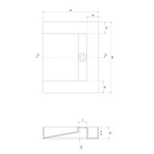 Vasque rectangulaire RECTANGO 60 x 47 cm finition mat sans trop plein Réf. NS-6009