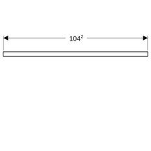 Plan de lavabo Geberit ONE, découpe à gauche, pour lavabo à poser: B=105cm, H=3cm, T=47cm, blanc / laqué très brillant