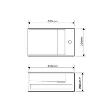 Lave-mains ARTANA D 50 cm finition mat sans trop plein avec mitigeur à droite Réf. NS-7001-D