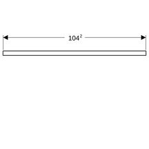 Plan de lavabo Geberit ONE, découpe à droite, pour lavabo à poser: B=105cm, H=3cm, T=47cm, blanc / laqué mat