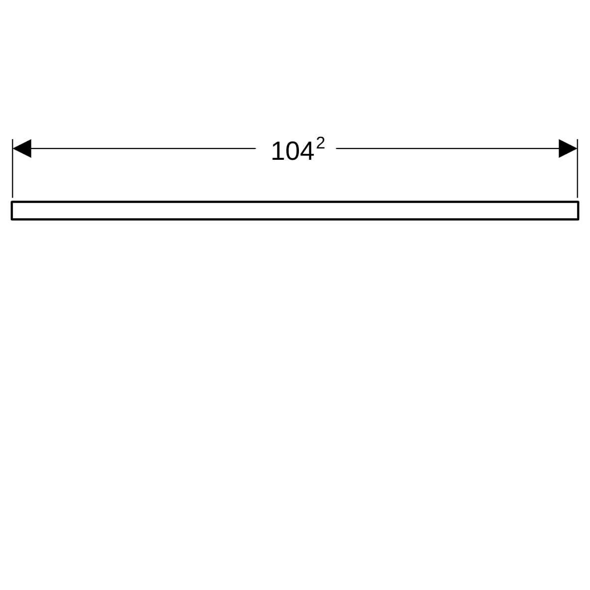 Plan de lavabo Geberit ONE, découpe à droite, pour lavabo à poser: B=105cm, H=3cm, T=47cm, blanc / laqué mat