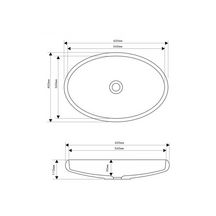 Vasque ovale ORNELLA 60 cm finition mat sans trop plein Réf. NS-8809