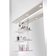 Etagere fil chrome 3 etageres verre L 35 H réf. ETFIL35