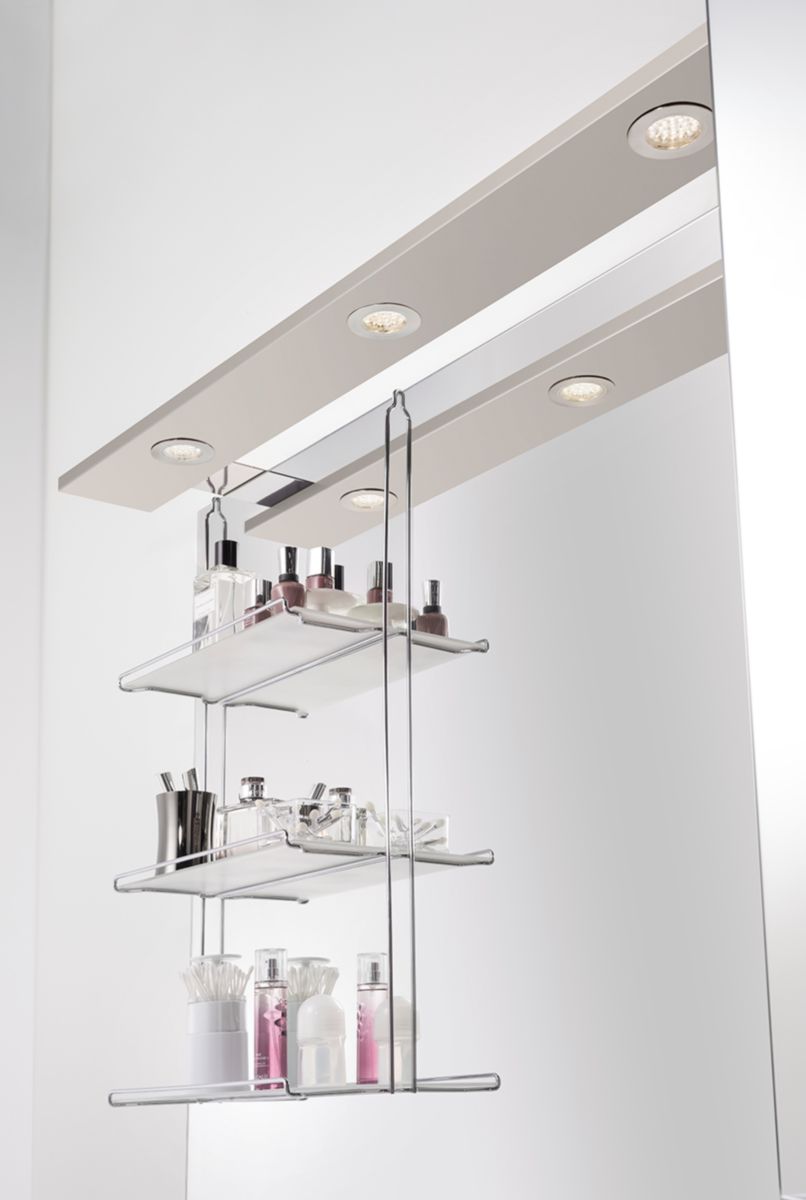 Etagere fil chrome 3 etageres verre L 35 H réf. ETFIL35