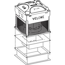 Souche terrasse H = 500 mm pour les tourelles de désenfumage VELONE 4.5 / 7.2 / 10.5 11021141