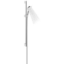 Set de douche  Crometta 1jet avec barre Unica'Croma 90 cm Blanc/Chromé Réf. 26537400