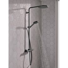 Colonne de douche 240 Raindance Select S  1jet PowderRain avec mitigeur thermostatique Noir mat Réf. 27633670