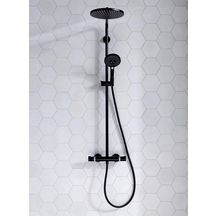 Colonne de douche 240 Raindance Select S  1jet PowderRain avec mitigeur thermostatique Noir mat Réf. 27633670