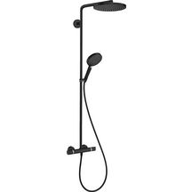 Colonne de douche 240 Raindance Select S  1jet PowderRain avec mitigeur thermostatique Noir mat Réf. 27633670