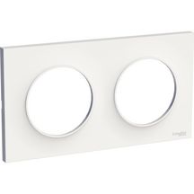 Odace plaque styl blanc 2 postes Réf S520704