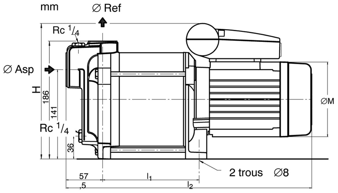 Pompe multicellulaire MUTLI ECO 35E horizontale auto-amorçante monophasée réf 40982841