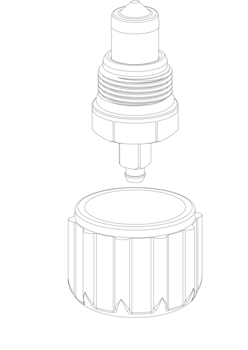 Cartouche de robinet d'arrêt pour bâti-support autoportant Alterna Concerto 2