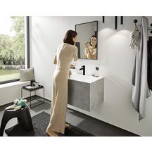 hansgrohe Finoris Mitigeur de lavabo 100, bonde Push-Open, Noir mat