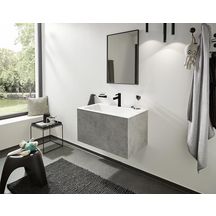 hansgrohe Finoris Mitigeur de lavabo 100, bonde Push-Open, Noir mat