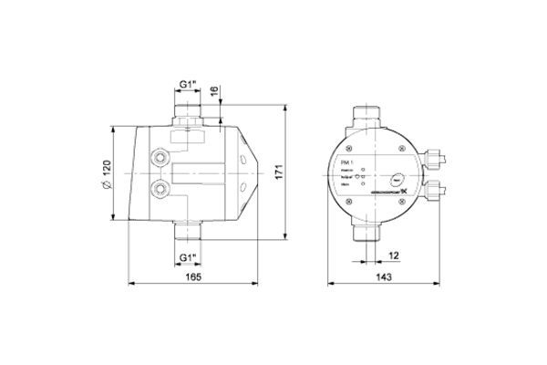 Automatisme pour pompes domestiques pressure manager PM1 22, monophasé 230V réf : 96848722