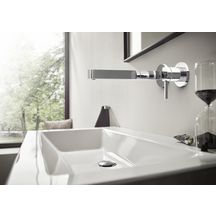 hansgrohe Finoris Mitigeur de lavabo encastré mural, bec 228 mm, bonde à écoulement libre, Chrome