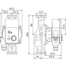 Circulateur Domestique Chauffage Yonos Pico 30/1-4-(row) entraxe : 180/dn30 Réf. 4215519