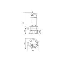 Pompe UNILIFT AP 50B.50.08.1 d'assainissement inox à usage domestique et collectif, monophasé 230V, sans interrupteur à flotteur, câble de 10m réf : 96004587