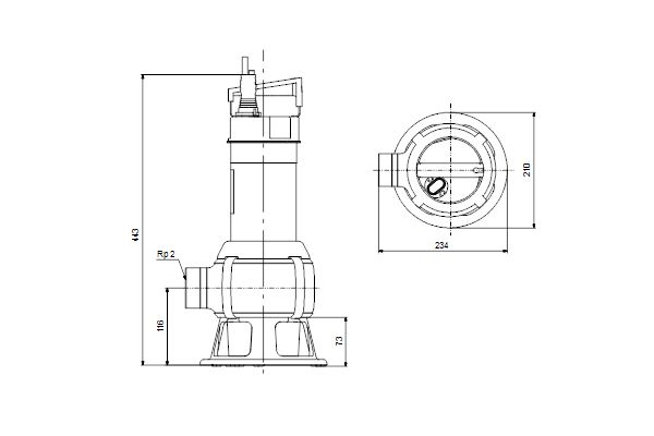 Pompe assainissement ap50b50083v 96004589 réf 96004589