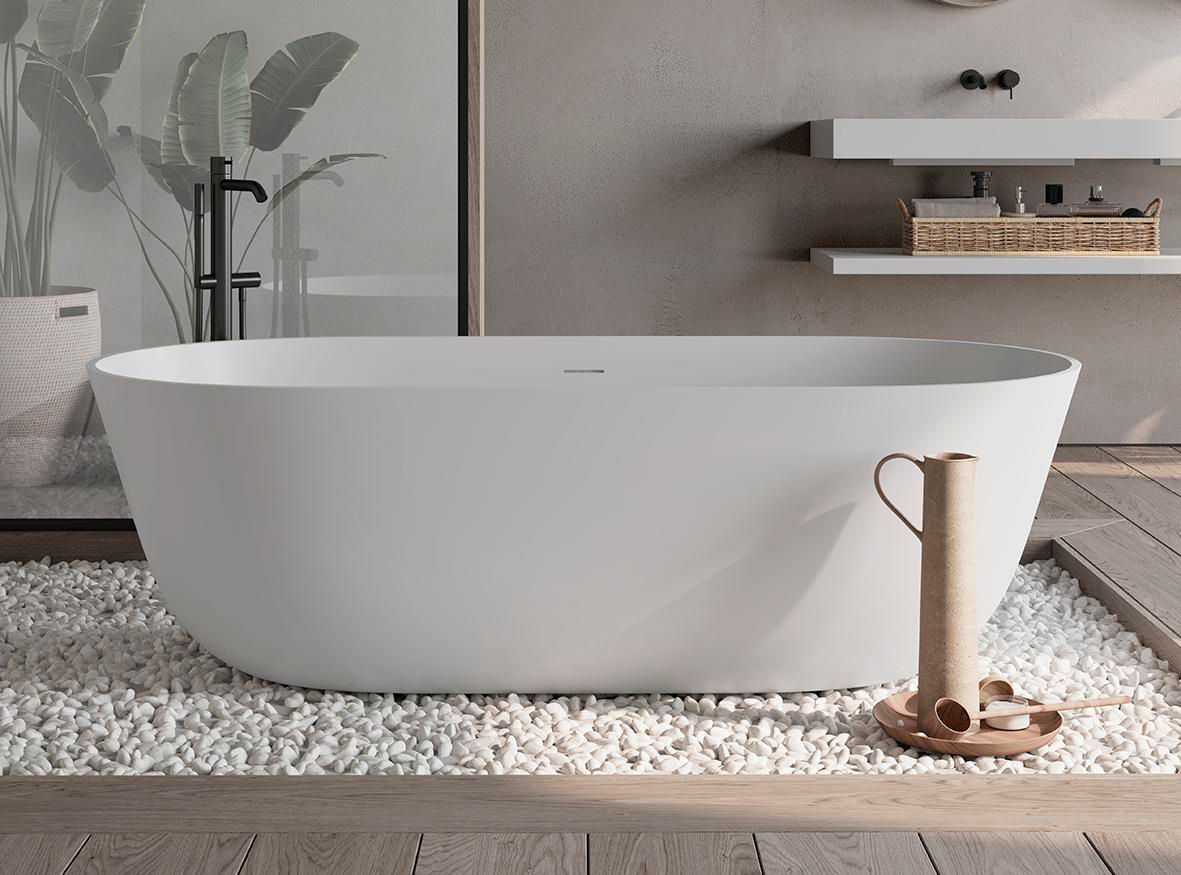 Baignoire EXA 160X80 Blanc/grafito mcbath