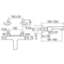 Mitigeur thermostatique bain douche Alterna Domino 3