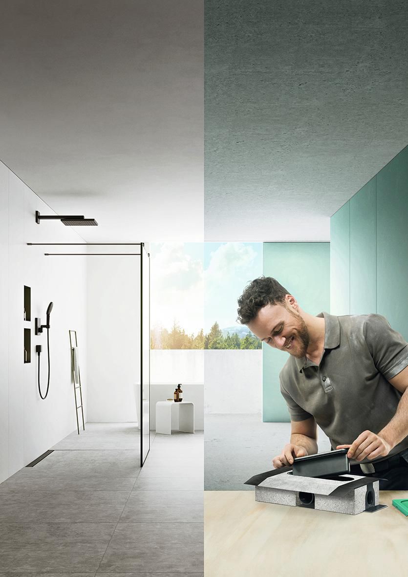 hansgrohe uBox universal Corps d'encastrement pour caniveau de douche linéaire pour installation standard