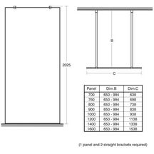 Barre de fixation de paroi de douche droite réf. L6229EO