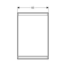 Armoire de toilette Geberit ONE, avec ComfortLight, 1 porte, montage encastré, 60x90cm, charnières à gauche, Blanc / Aluminium thermopoudré