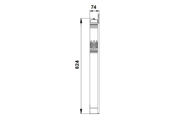 Pompe immergée en inox AISI 304 SQ 2-70, 80x90, monophasé 230V, câble de 1,5m réf : 96510200