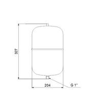 Réservoir à diaphragme GT-H-8V, position verticale réf : 96528335