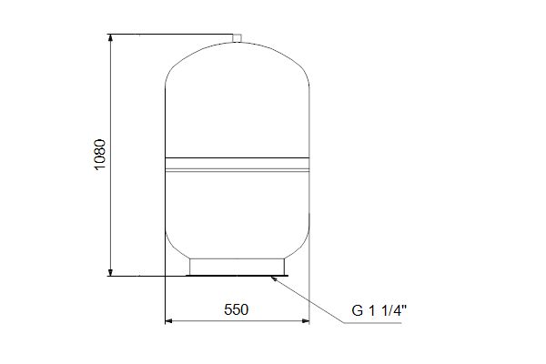 Réservoir à diaphragme GT-D-300V, capacité de 300L, position verticale réf : 96528347