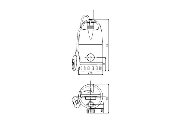 Pompe multi-usages portative UNILIFT CC9 A1, 1X230V, avec câble de 10M, flotteur standard réf : 96280970