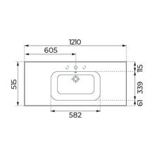 Plan de toilette Alterna All Day vasque centrée 120 cm céramique noir mat