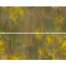 Faïence Naxos Chromatica mimosa série de 2 carreaux 40 x 100 cm 0131294