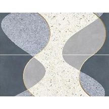 Faïence Naxos Chromatica tide série de 2 carreaux 40 x 100 cm 0129347