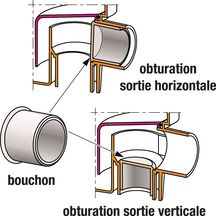 Siphon sol plastique avec grille alu verrouillable sortie verticale diamètre 50/63mm horizontale diamètre 50mm SITARAL