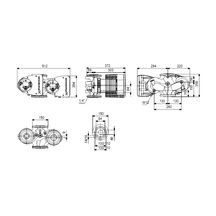 Circulateur Magna3 double 50 - 80F entraxe 240 mm PN6 / 10 réf. 97924477