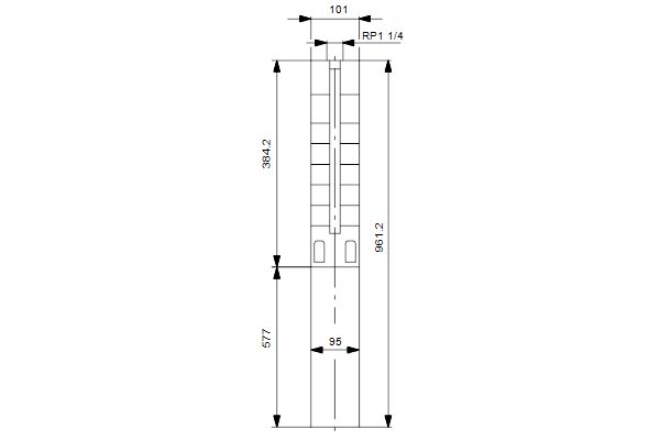 Pompe immergée en inox AISI 304 SP 3A-9, 102x114, monophasé 230V, câble de 1,7m réf : 10007F09