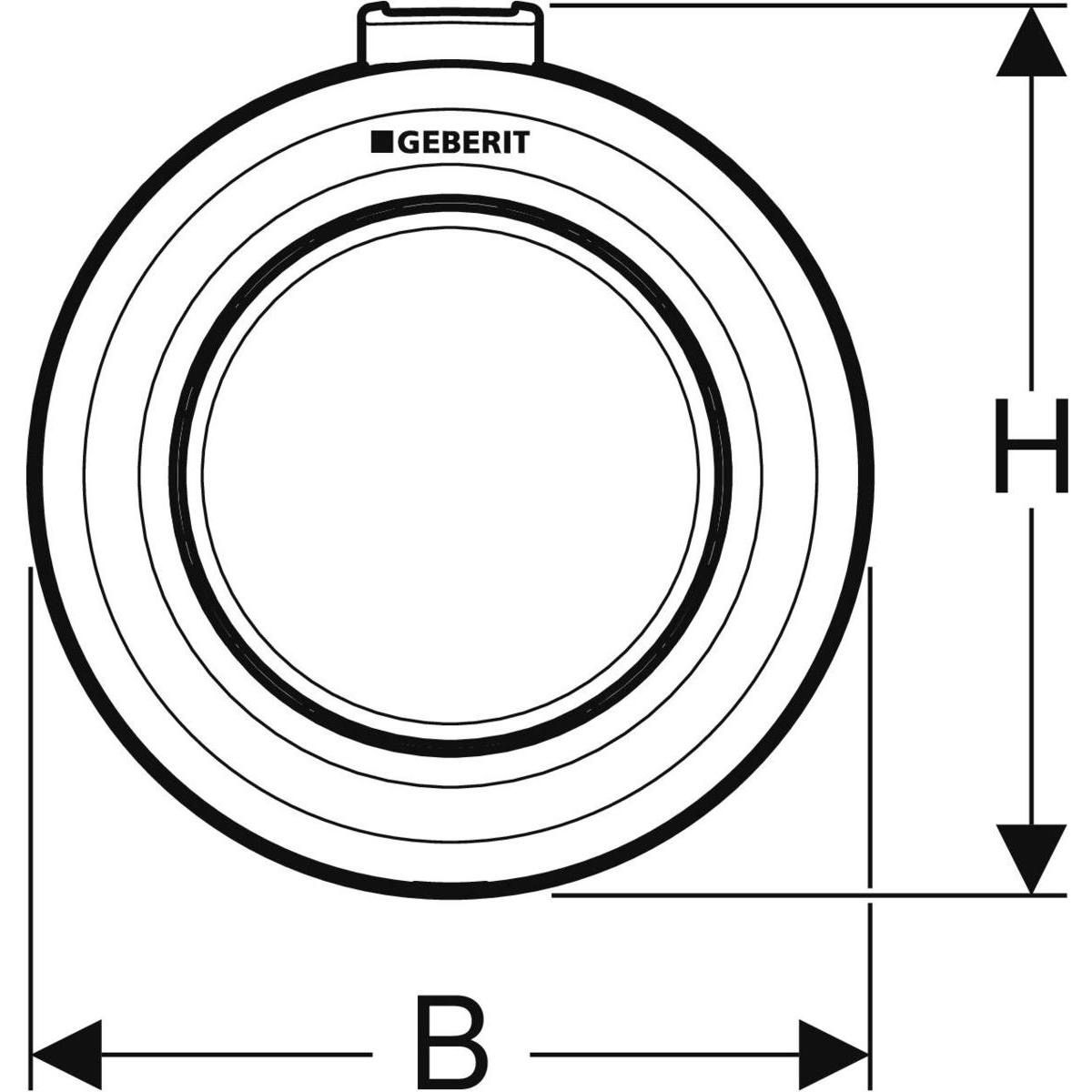 Déclenchement à distance GEBERIT type 01 pneumatique pour rinçage simple touche poussoir apparent Blanc alpin réf. 116046111