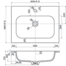 Plan de toilette Alterna Séducta2 60 cm en synthèse vasque centrée