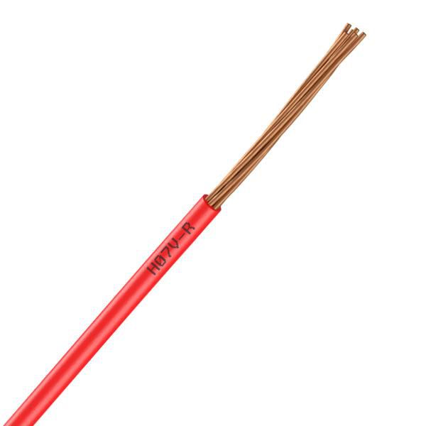 Fils de câblage rigides H07VR 1 x 16 - rouge - couronne de 100 mètres