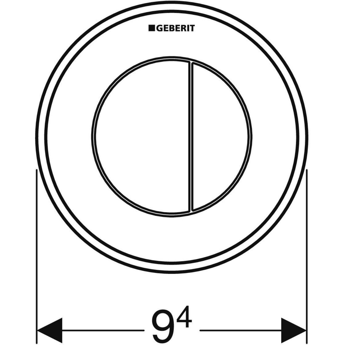 Bouton pneumatique de déclenchement de chasse double touche encastré blanc réf. 116042111