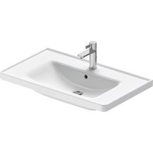 Lavabo Duravit D-Neo 800 mm avec plage de robinetterie trop-plein 1 trou de robinetterie finition Blanc Brillant Réf. 2367800000